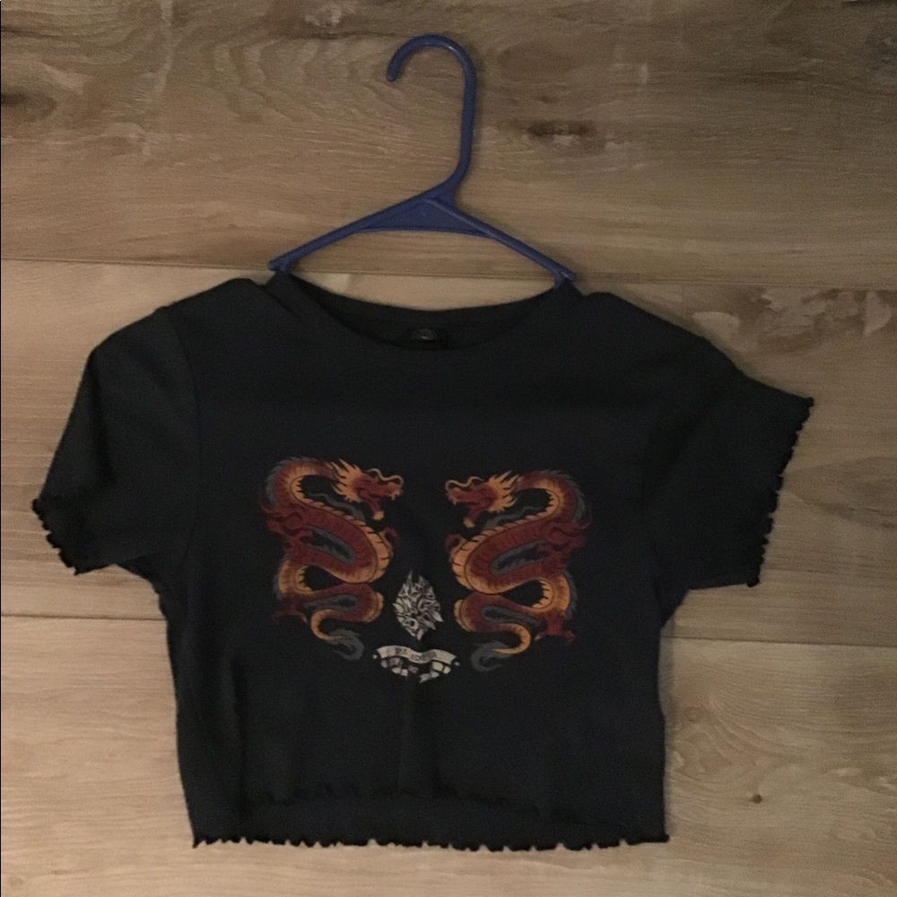 Urban outfitter cropped dragon tee